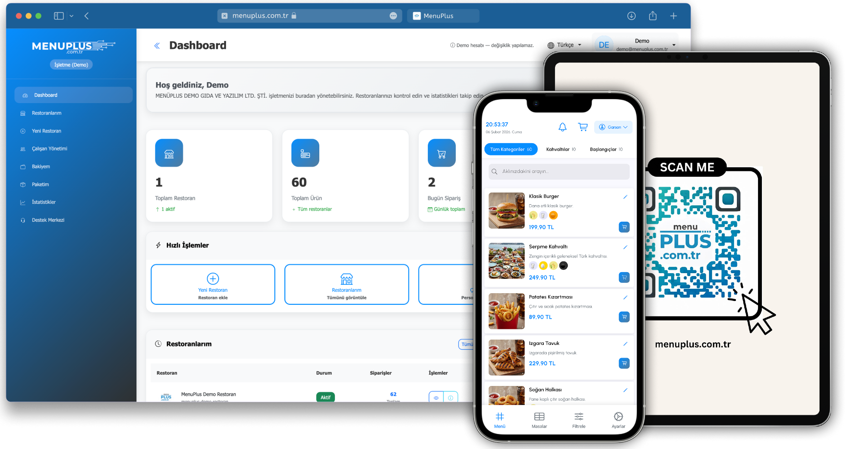 MenuPlus Mobil Uygulama